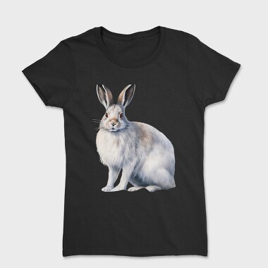 Watercolor Rabbit Winter, Tricou Femei