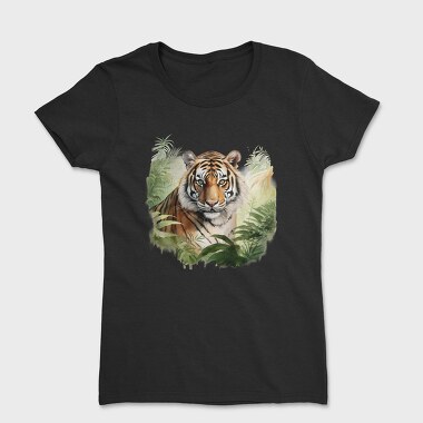 Watercolor Tiger Jungle, Tricou Femei