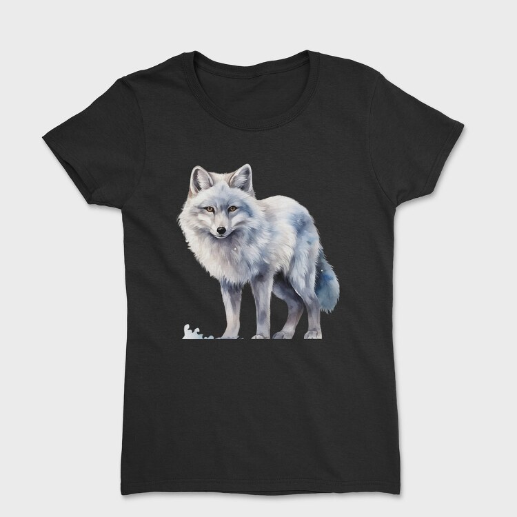 Watercolor Wolf Ice, Tricou Femei