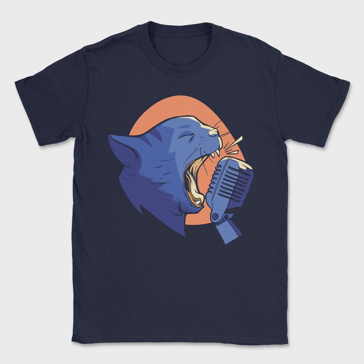 Cat Scream Mic, Tricou Barbati (Unisex)