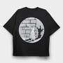 Cat Rock Sign Shadow, Tricou Oversize Barbati (Unisex)
