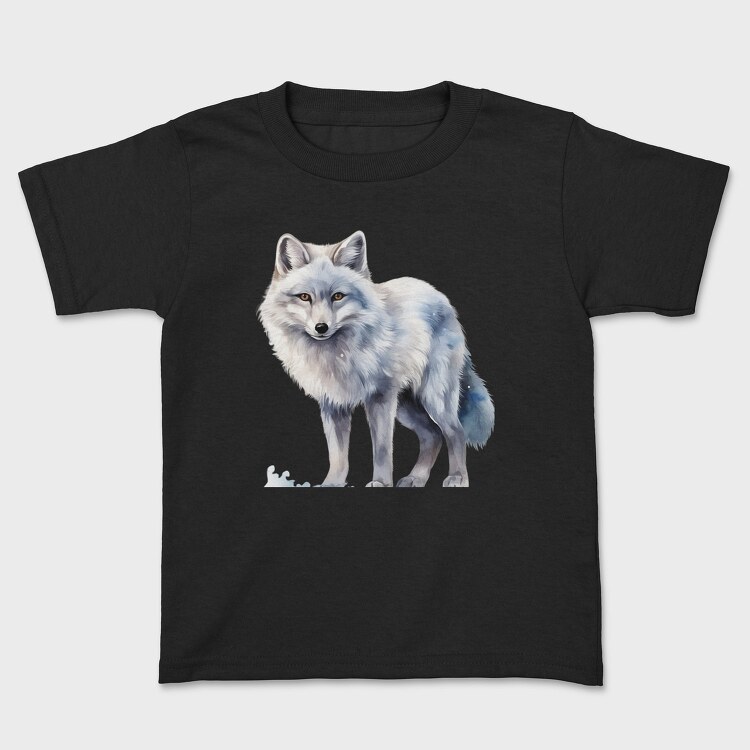 Watercolor Wolf Ice, Tricou Copii