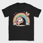 Cat Rainbow Cartoon, Tricou Barbati (Unisex)