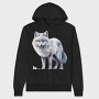 Watercolor Wolf Ice, Hanorac Oversize Barbati (Unisex)