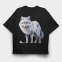 Watercolor Wolf Ice, Tricou Oversize Barbati (Unisex)