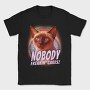 Cat Nobody Freakin Cares, Tricou Barbati (Unisex)