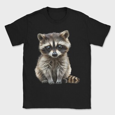 Watercolor Raccoon Cub, Tricou Barbati (Unisex)