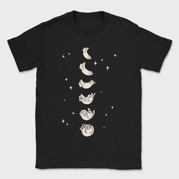 Cat Moon Phases, Tricou Barbati (Unisex)