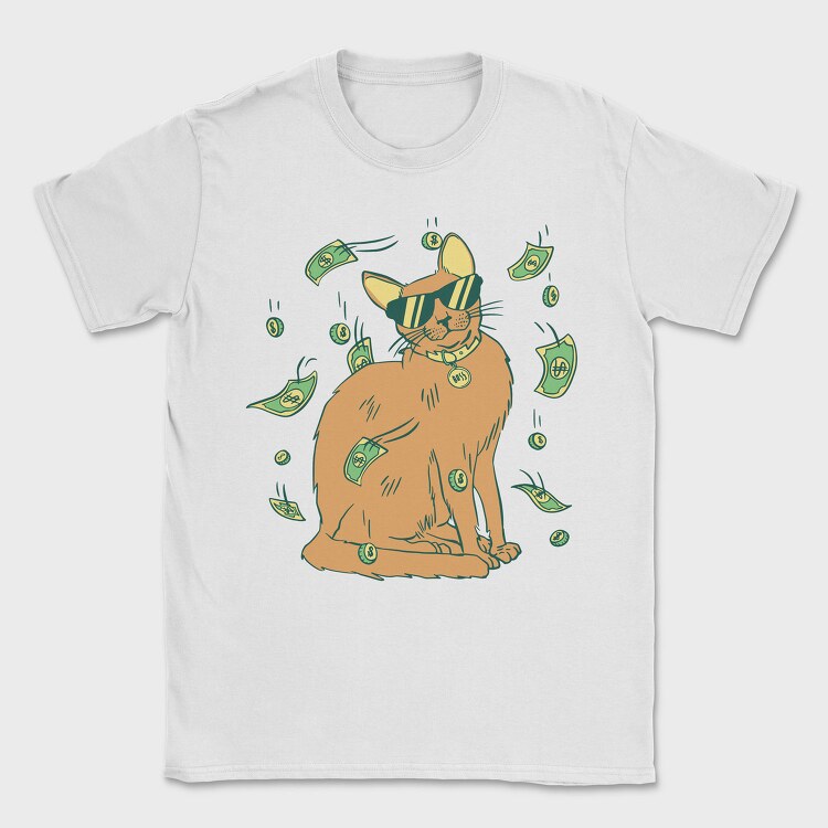 Cat Money, Tricou Barbati (Unisex)