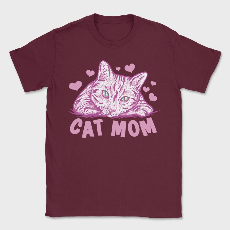 Cat Mom Pink, Tricou Barbati (Unisex)