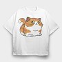 Cat Kawaii, Tricou Oversize Barbati (Unisex)