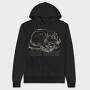 Cat Karma Sketch, Hanorac Oversize Barbati (Unisex)