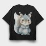 Watercolor Squirrel, Tricou Oversize Barbati (Unisex)