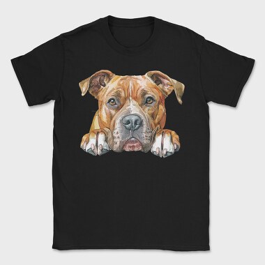 Watercolor Staffy Peep, Tricou Barbati (Unisex)