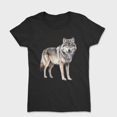 Watercolor Wolf Winter, Tricou Femei