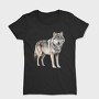 Watercolor Wolf Winter, Tricou Femei