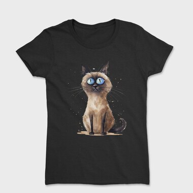 Watercolor Siamese Cat, Tricou Femei