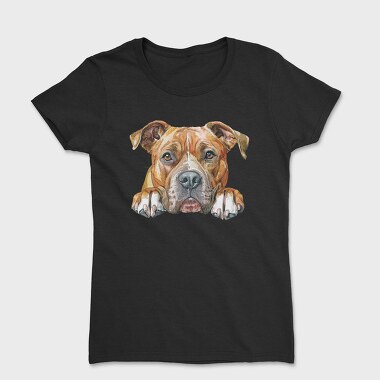 Watercolor Staffy Peep, Tricou Femei