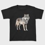 Watercolor Wolf Winter, Tricou Copii