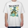 Cat Drummer 3, Tricou Oversize Barbati (Unisex)