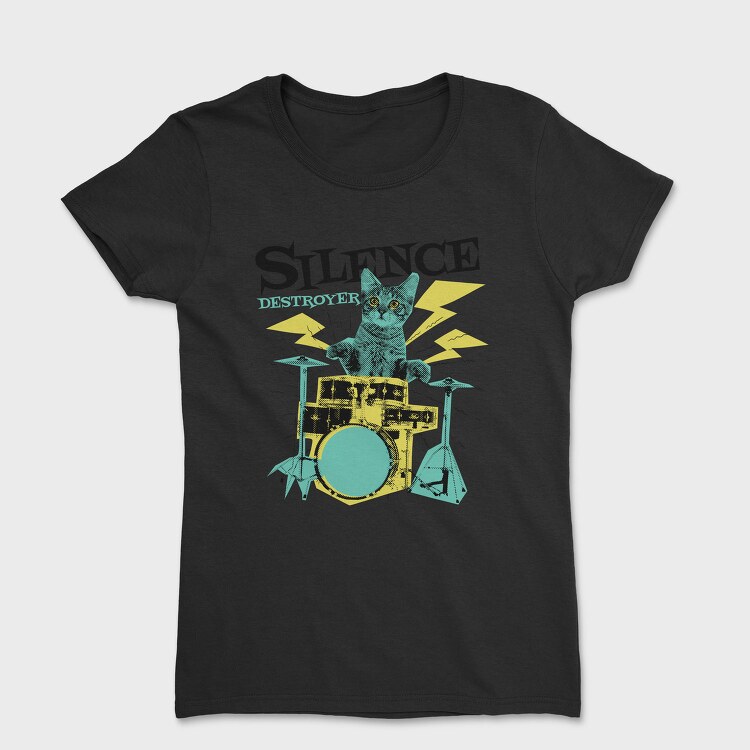 Cat Drummer 3, Tricou Femei