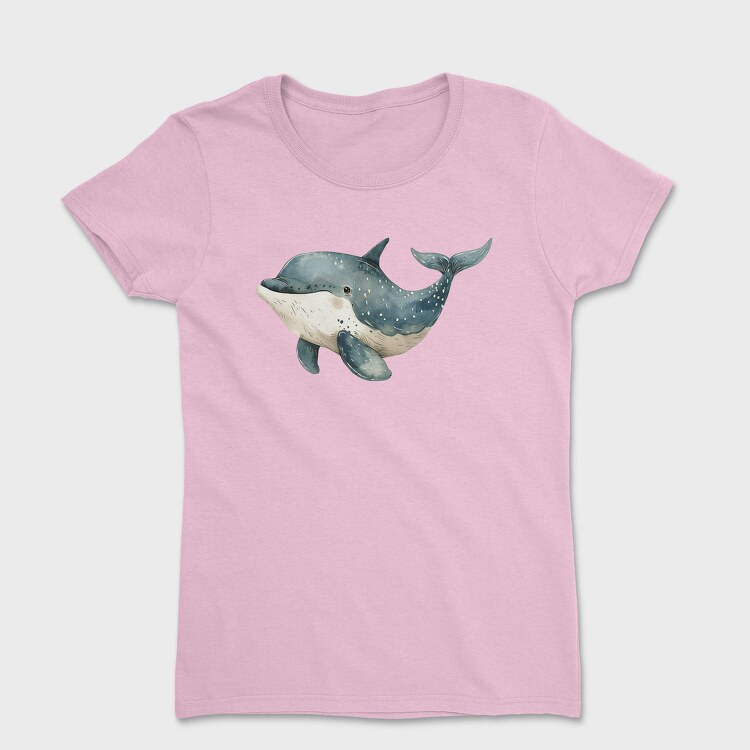 Whale Cute Face, Tricou Femei