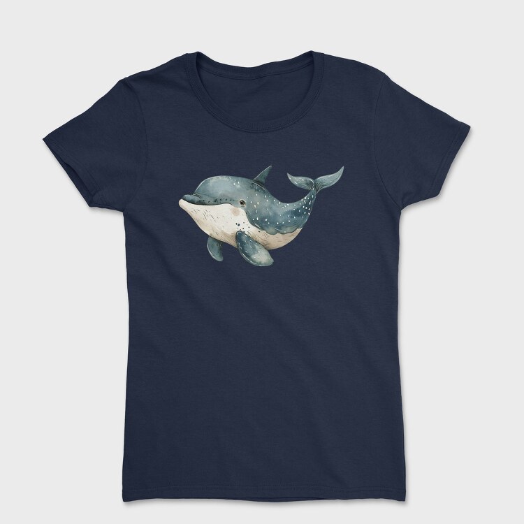 Whale Cute Face, Tricou Femei