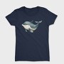 Whale Cute Face, Tricou Femei