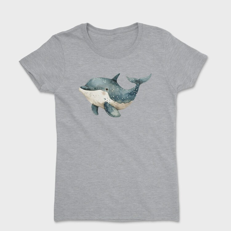 Whale Cute Face, Tricou Femei