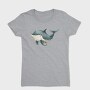 Whale Cute Face, Tricou Femei