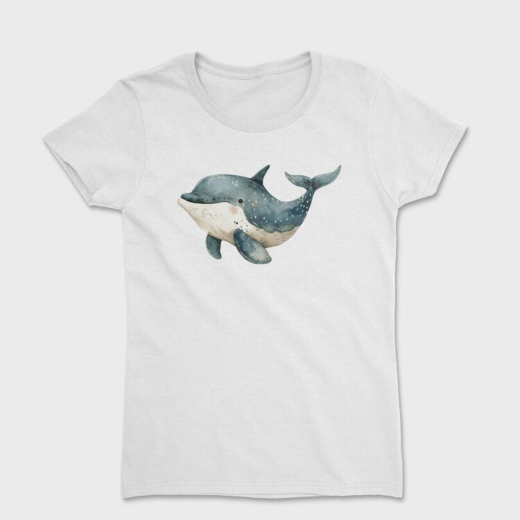 Whale Cute Face, Tricou Femei