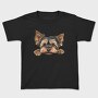 Watercolor Yorkie Peeking, Tricou Copii