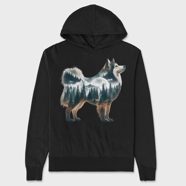 Wolf Moon Forest, Hanorac Oversize Barbati (Unisex)