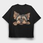 Watercolor Yorkie Peeking, Tricou Oversize Barbati (Unisex)