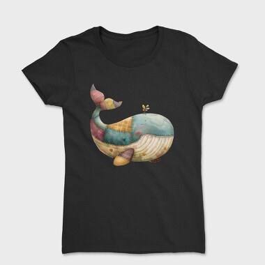 Whale Patchwork, Tricou Femei
