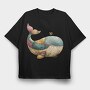 Whale Patchwork, Tricou Oversize Barbati (Unisex)