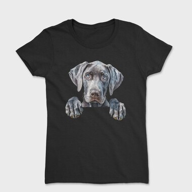 Weimaraner Peeking Face, Tricou Femei