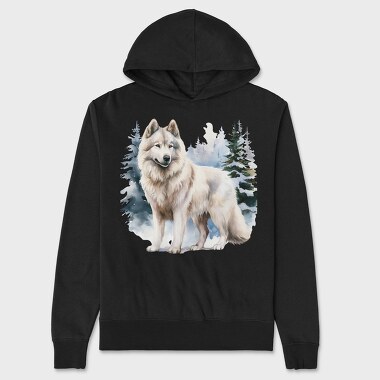 Wolf Snow Forest, Hanorac Oversize Barbati (Unisex)