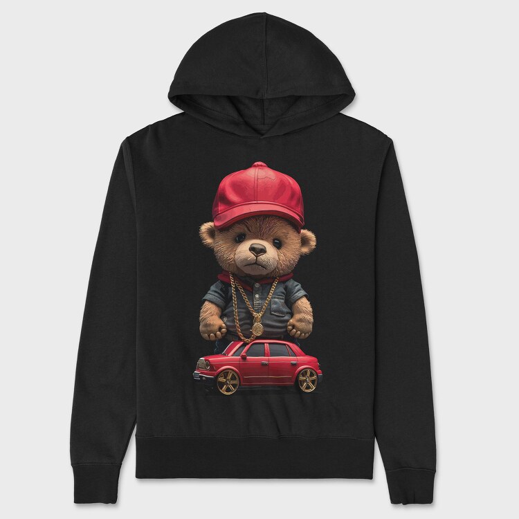Car Teddy Bear, Hanorac Oversize Barbati (Unisex)