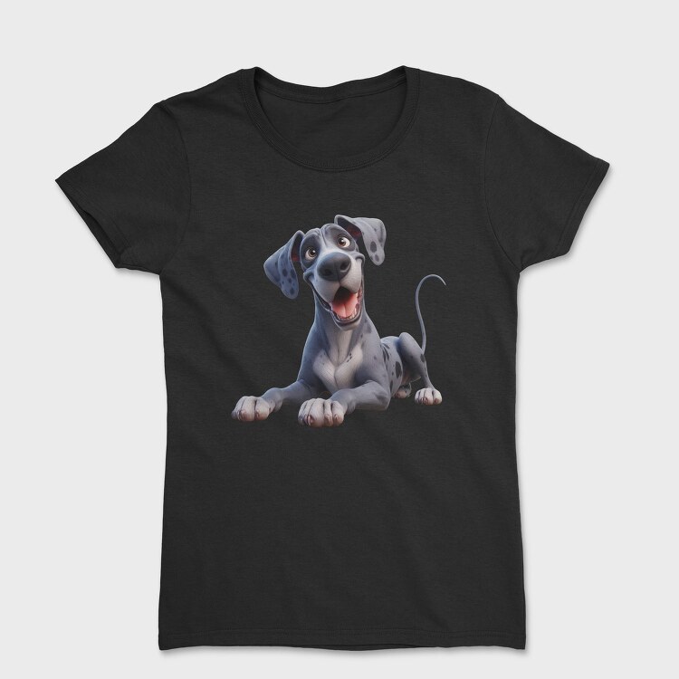 Whimsical Dog Smile, Tricou Femei