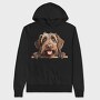 Wirehaired Griffon Peeking, Hanorac Oversize Barbati (Unisex)