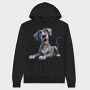 Whimsical Dog Smile, Hanorac Oversize Barbati (Unisex)