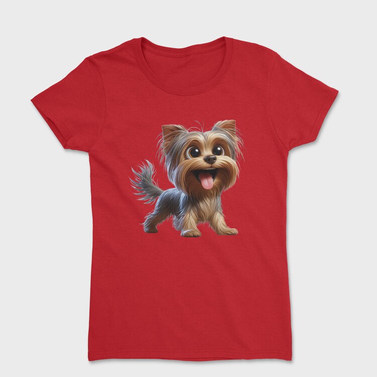 Yorkie Smiling Face, Tricou Femei