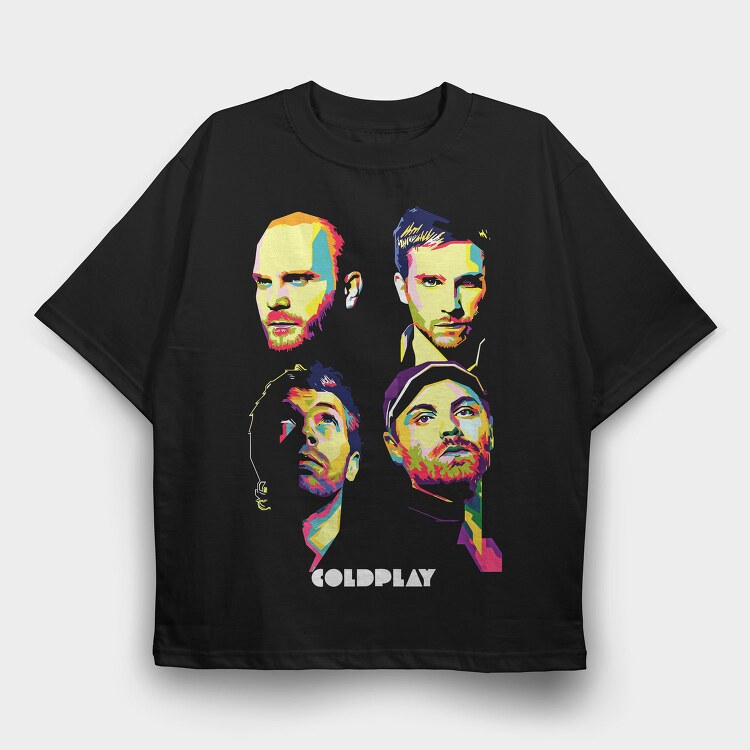 Coldplay 2, Tricou Oversize Barbati (Unisex)