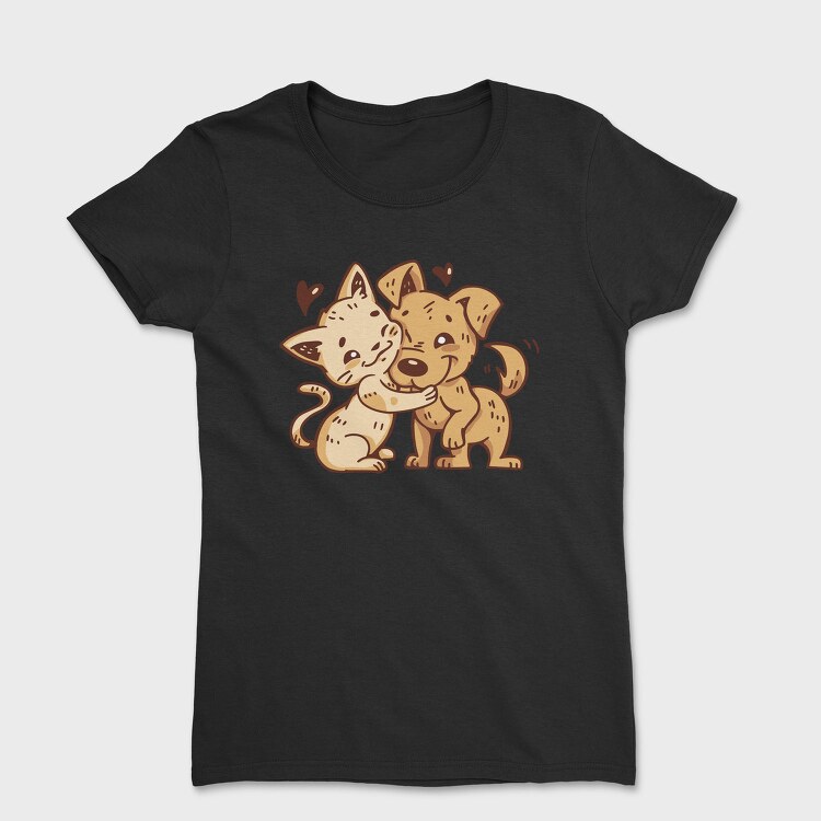 Cat Dog Hug, Tricou Femei