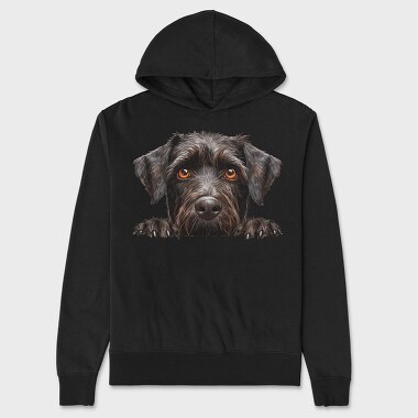 Wirehaired Pointer Peep, Hanorac Oversize Barbati (Unisex)