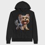 Yorkie Smiling Face, Hanorac Oversize Barbati (Unisex)