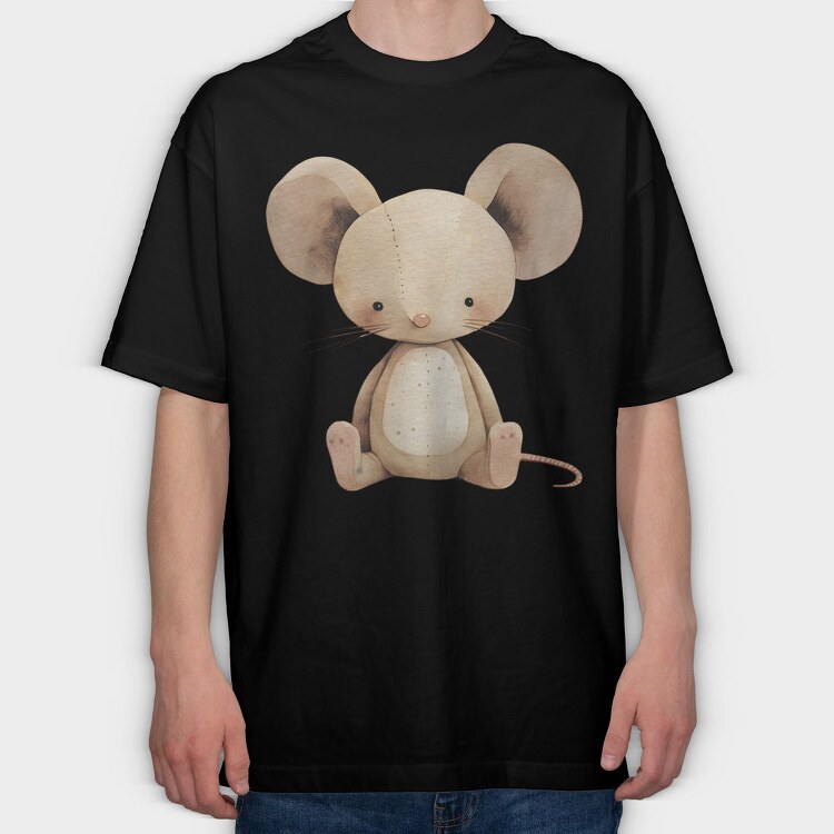 Wooden Mouse Nursery, Tricou Oversize Barbati (Unisex)