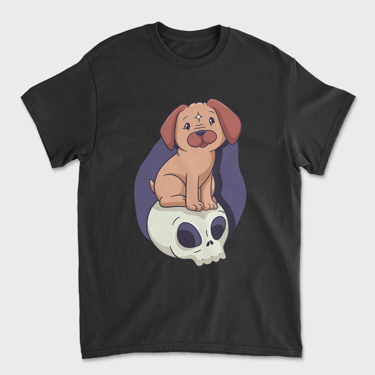 Pug Skull, Tricou Barbati (Unisex)