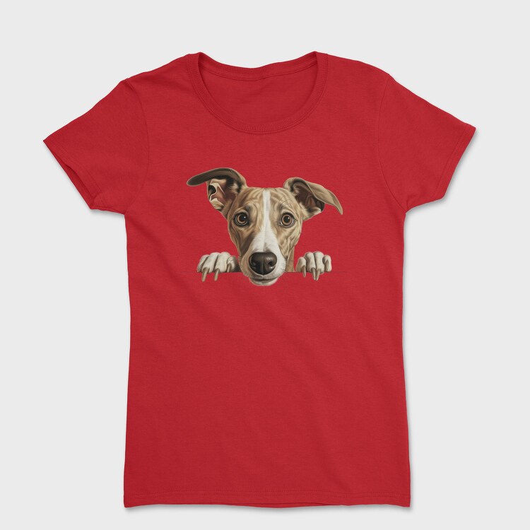 Whippet Peeking, Tricou Femei